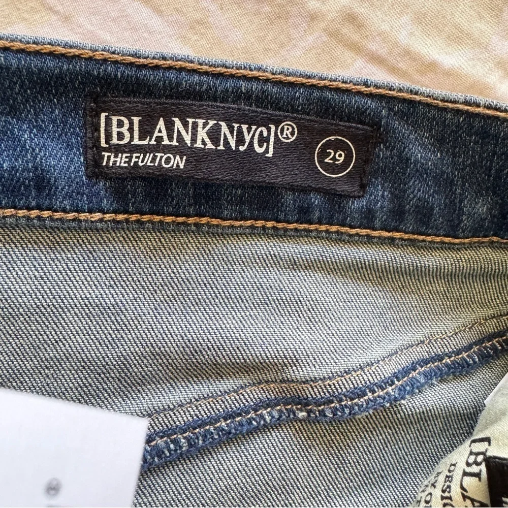 NWT Blank NYC Women's The Fulton High Rise Blue Jean Roll Up Raw Hem Size 29